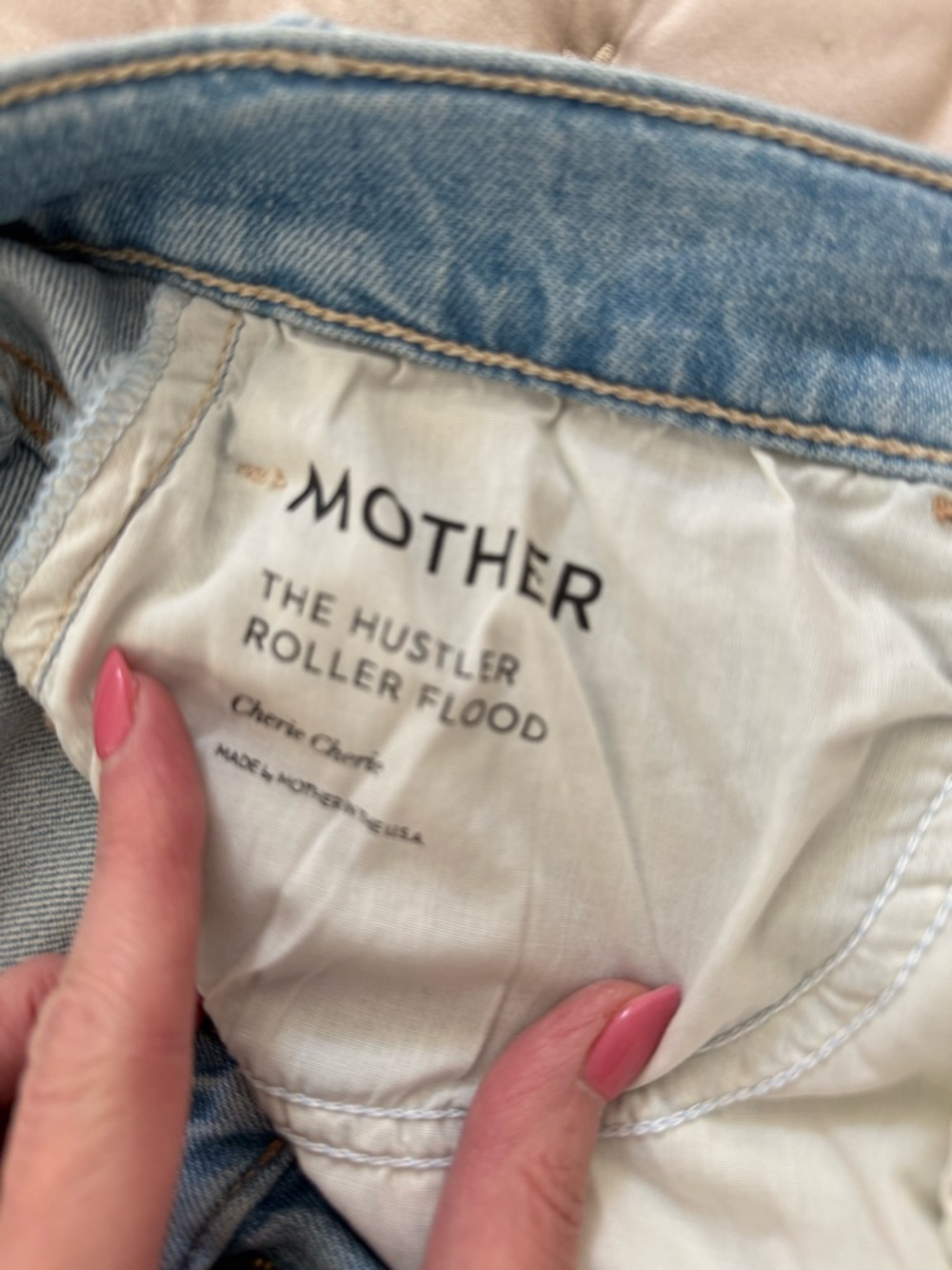 MOTHER hustler roller flood Cherie Cherie wide leg flare jeans Size 28 NWOT - Picture 6 of 7